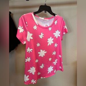 BomBom pink daisy top